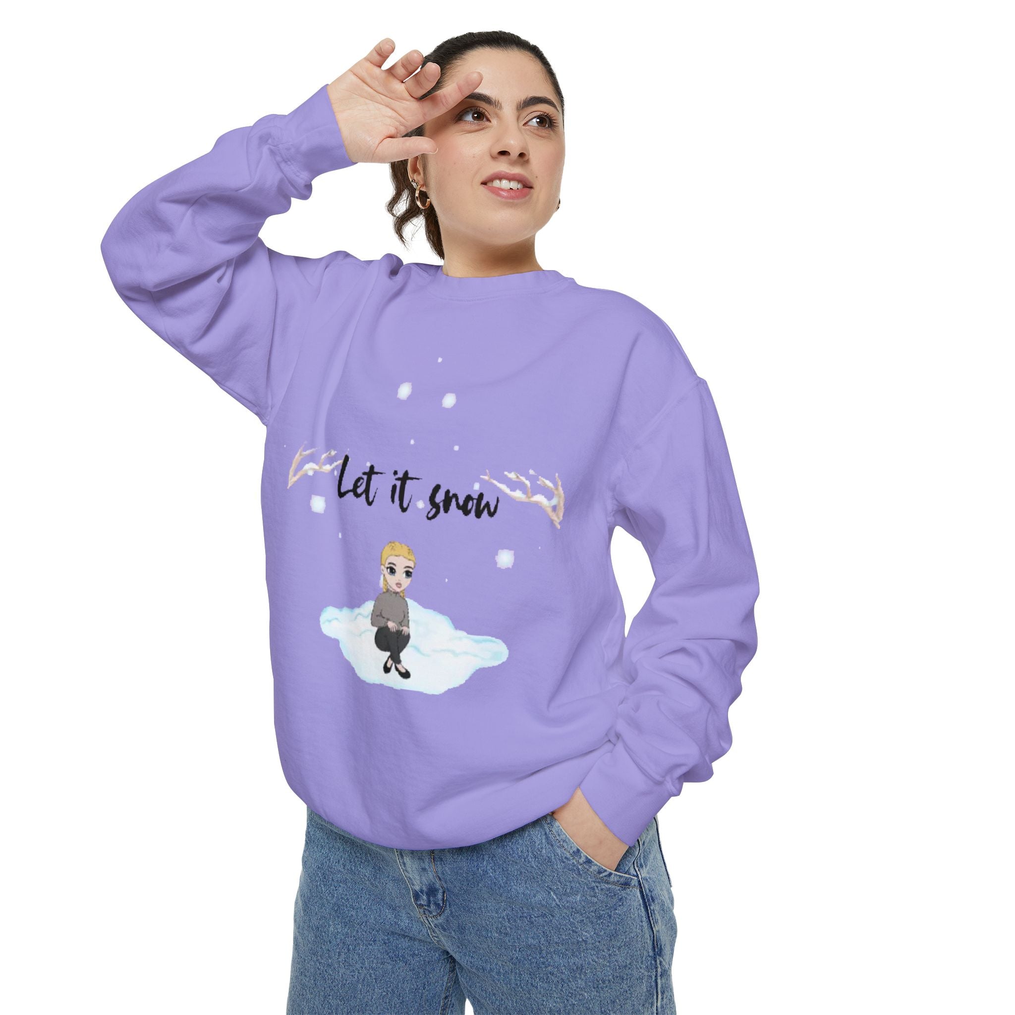 Halloween is Better with a Cat | Unisex Garment-Dyed Sweatshirt